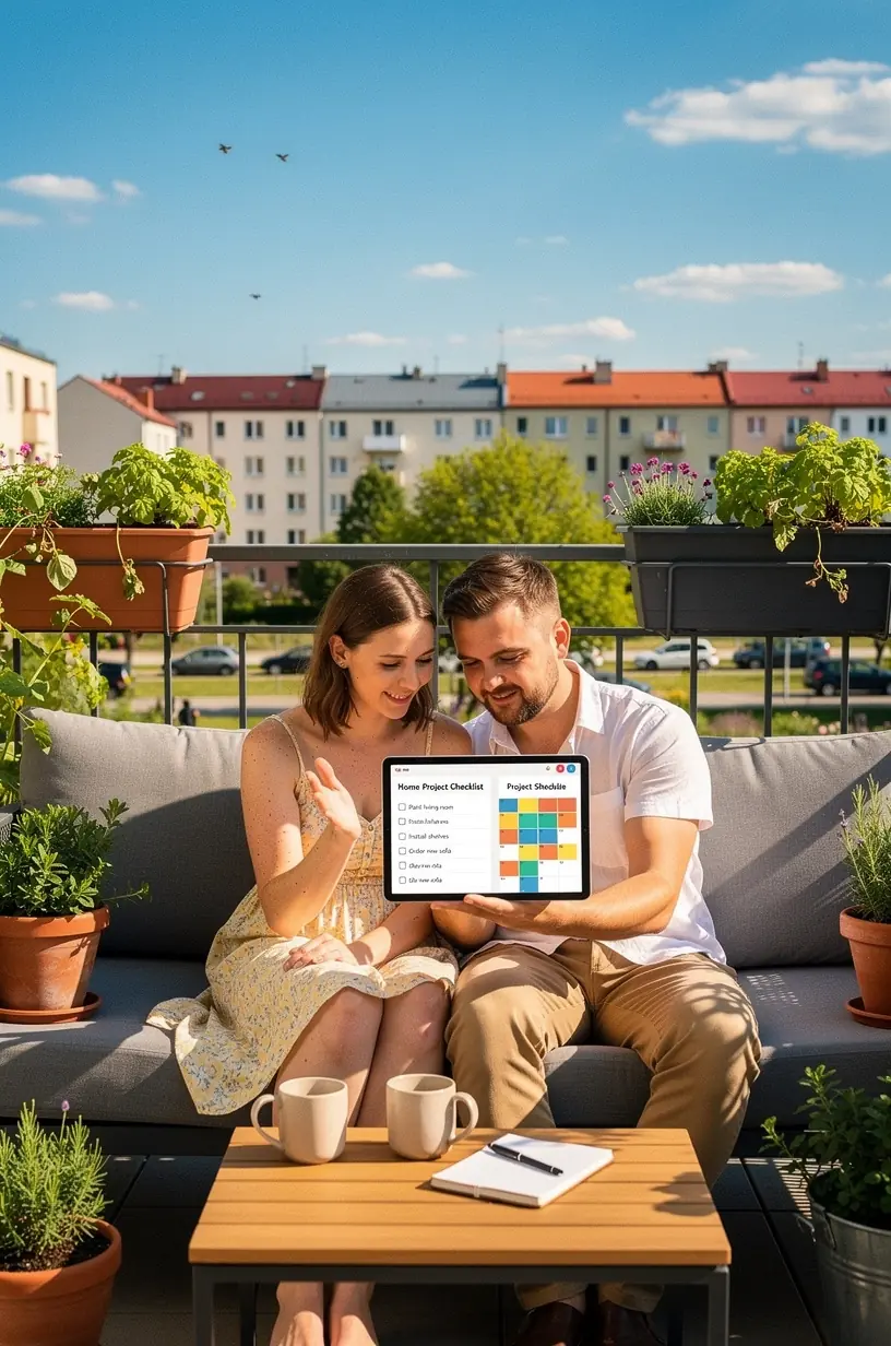 Porządek w pralni z segregacją ubrań według kolorów i rodzajów materiałów